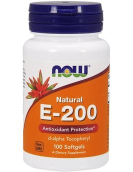 Витамин E-200 от NOW (100 гел.капс.)